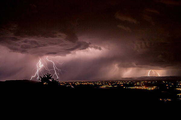 Nature Photograph - Lightning 25 by Jeff Stoddart
