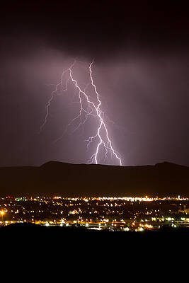 Nature Photograph - Lightning 5 by Jeff Stoddart