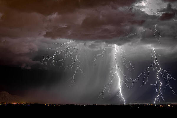 Nature Photograph - Lightning 8 by Jeff Stoddart