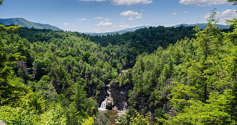 Blue Photograph - Linville Falls by David Hart