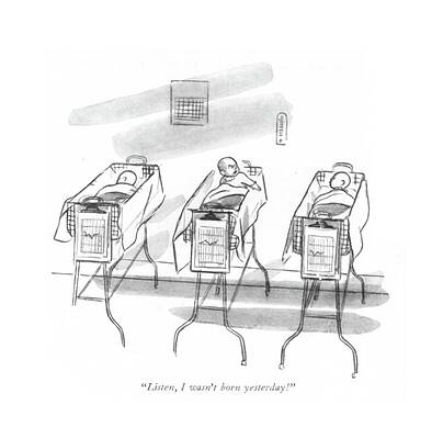 Youth Drawing - I Wasn't Born Yesterday by Leonard Dove