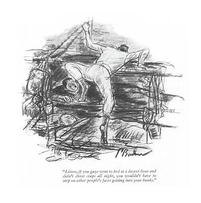 Combat Drawing - Listen, If You Guys Went To Bed At A Decent Hour by Perry Barlow