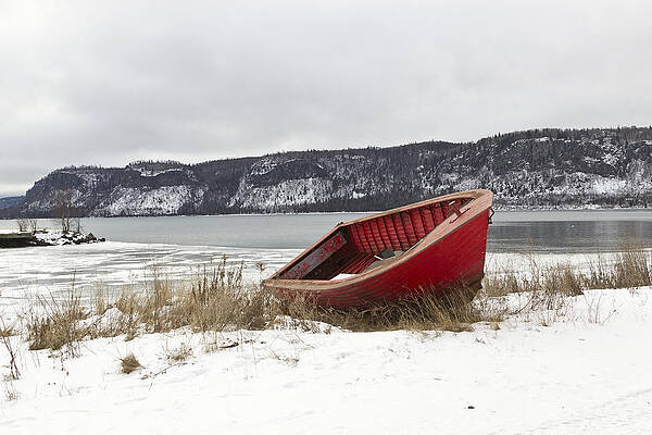 Wall Art featuring the photograph Little Red Boat by Linda Ryma