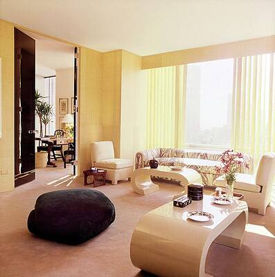 Tower Photograph - Living Room In Olympic Tower by Horst P. Horst