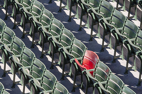 Lonely Red Seat in Stadium Wall Art