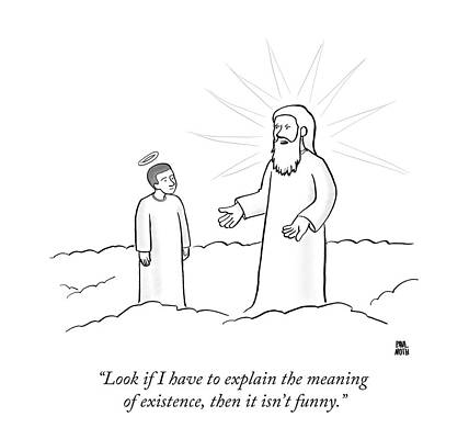 Heavenly Conversation Cartoon Wall Art
