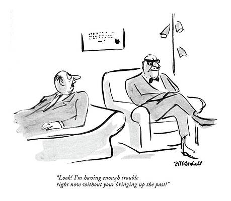 Humorous Therapy Session Cartoon Drawing