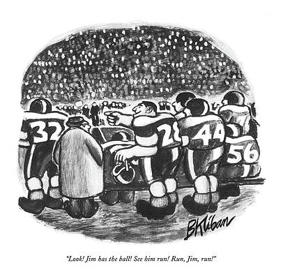 Football Players on the Sidelines Wall Art