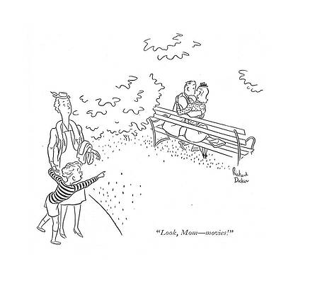 Child Points at Couples in Park Wall Art