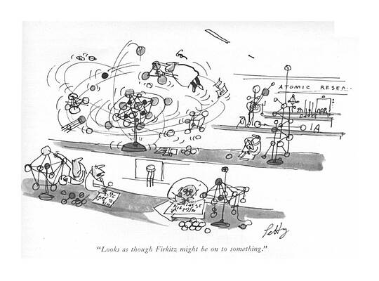 Laboratory Drawing - Looks As Though Firkitz Might Be On To Something by Bruce Petty