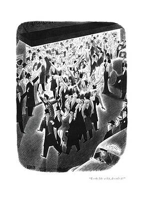 Busy Nightclub Scene Drawing