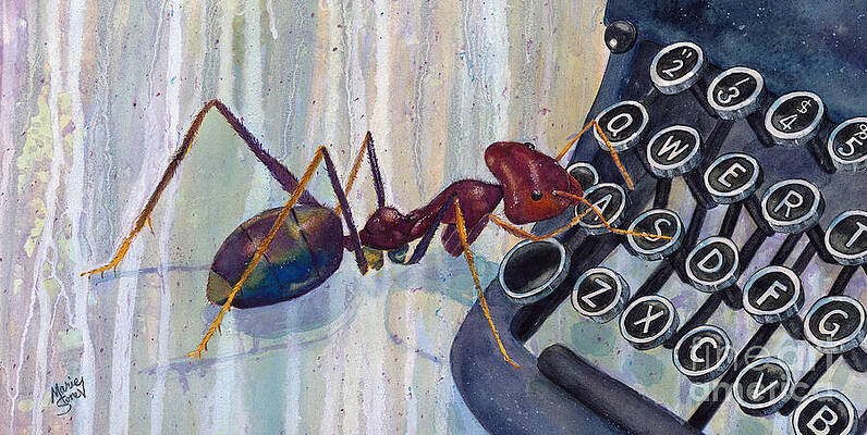 Wall Art featuring the painting A Is For Ant by Marie Stone-van Vuuren