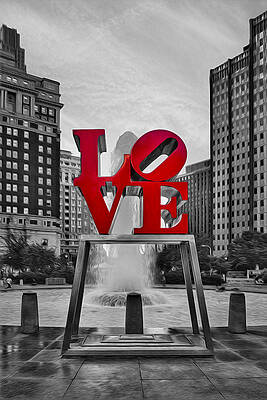 LOVE Sculpture in Urban Setting Photograph