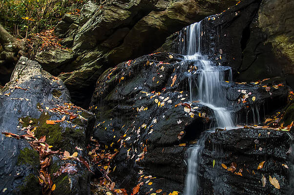 North Carolina Wall Art featuring the photograph Lower Cascade Falls Close Up by Flees Photos