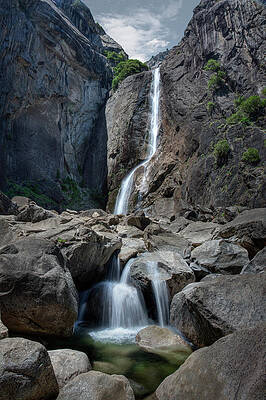 Wall Art featuring the photograph Lower Yosemite Falls by Ed Freeman