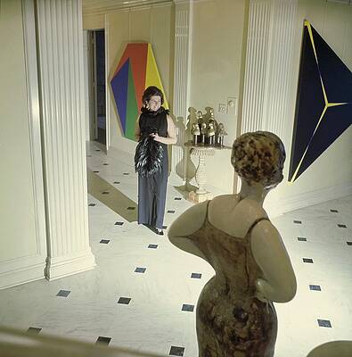 Texas Photograph - Lucille Murchison In Her Hallway by Horst P. Horst