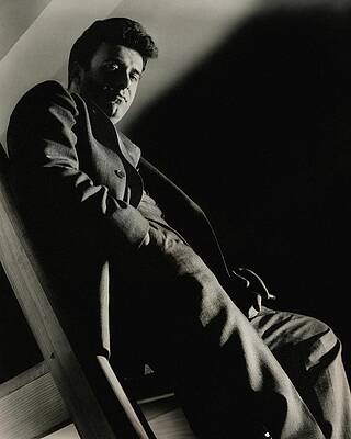 Celebrity Wall Art featuring the photograph Lusha Nelson Leaning On A Wooden Beam by Anton Bruehl