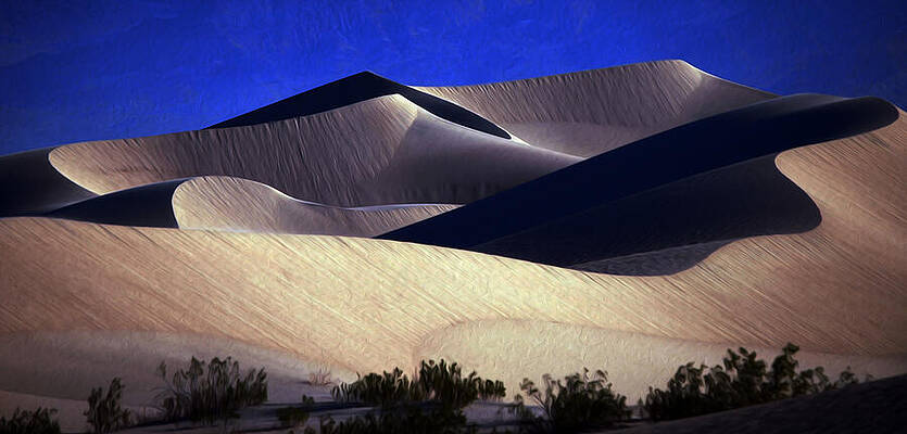 Majestic Sand Dunes at Night Wall Art