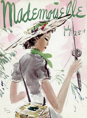 Mademoiselle July Cover Fashion Illustration Wall Art