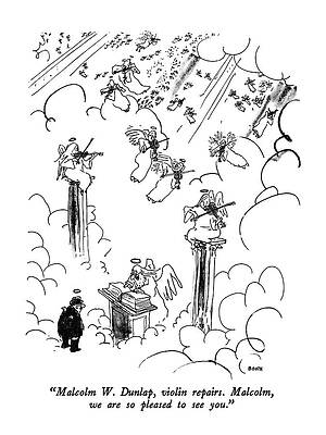 Background Drawing - Malcolm W. Dunlap by George Booth