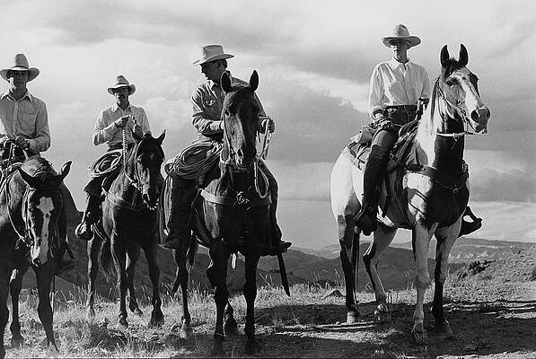 Cowboys Riding Through the Plains Wall Art