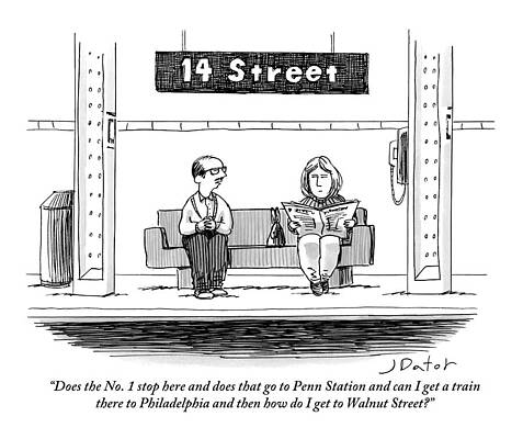 Subway Platform Conversation Wall Art