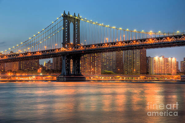 Wall Art featuring the photograph Manhattan Bridge I by Clarence Holmes