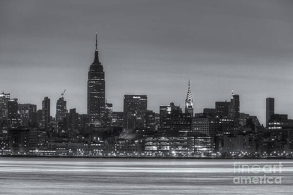Wall Art featuring the photograph Manhattan Skyline And Pre-Sunrise Sky II by Clarence Holmes