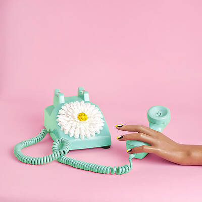 Wall Art featuring the photograph Mannequin Hand Holding Receiver For by Juj Winn