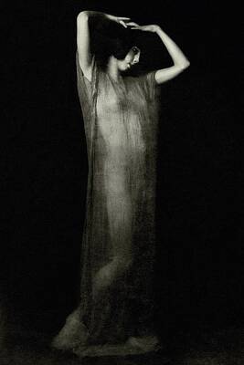 Ethereal Woman in Sheer Dress Wall Art