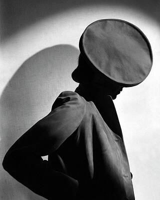 Silhouette with Circular Hat Photograph