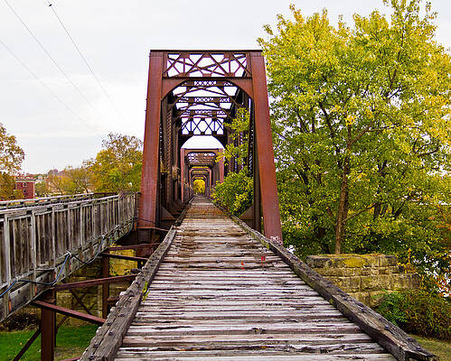 Ohio Wall Art featuring the photograph Marietta Harmar Bridge by Jonny D