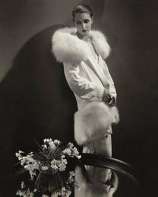 Wall Art featuring the photograph Marion Morehouse Wearing An Augustabernard Jacket by Edward Steichen
