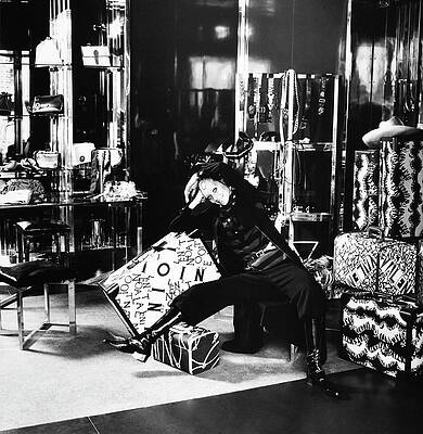 Europe Photograph - Marisa Berenson In The Valentino Store by Elisabetta Catalano