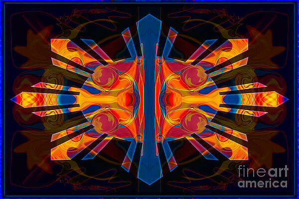 Wall Art featuring the painting Marking Time Into Space Abstract Spiritual Artwork by Omaste Witkowski