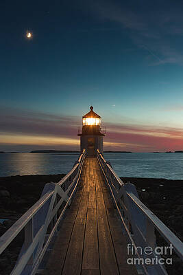 Reflection Wall Art featuring the photograph Marshall Point Light At Twilight I by Clarence Holmes