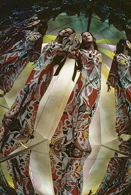 Wall Art featuring the photograph Marta Montt Wearing Gustave Tassell by Raymundo de Larrain