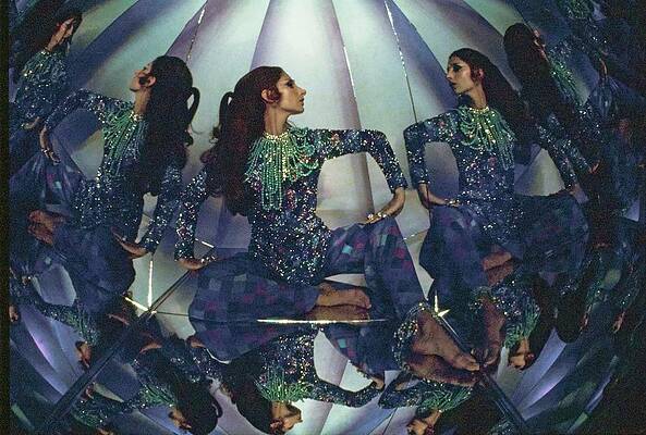 Wall Art featuring the photograph Marta Montt Wearing Ken Scott by Raymundo de Larrain