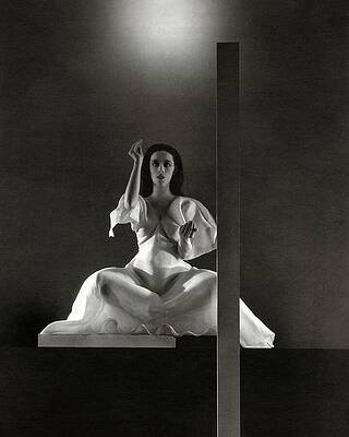 Elegant Woman in Dramatic Lighting Wall Art