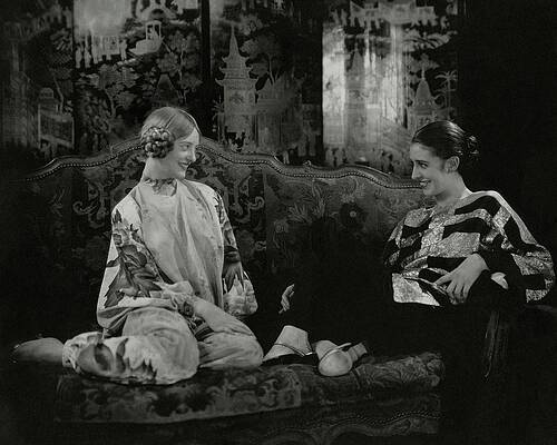 Vintage Conversation Between Two Women Photograph