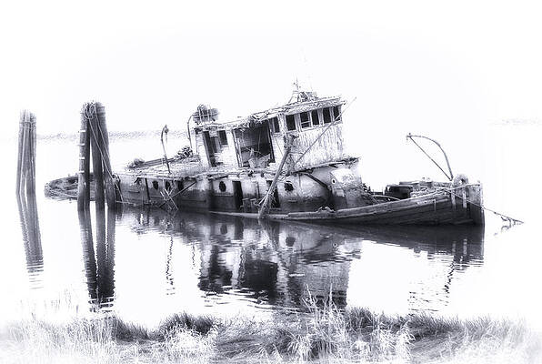 Boat Wall Art featuring the photograph Mary D. Hume Ghost Ship by Ghostwinds Photography
