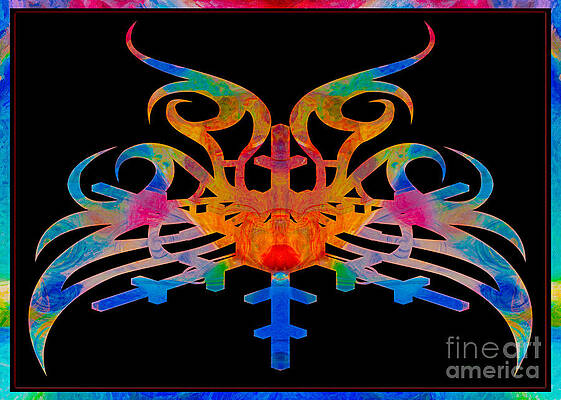 Washington Wall Art featuring the digital art Masking Reality Abstract Shapes Artwork by Omaste Witkowski