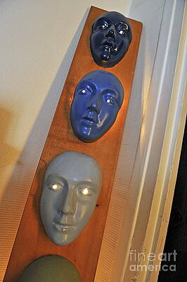 Color Image Wall Art featuring the photograph Masks Arragement by Sami Sarkis Photography