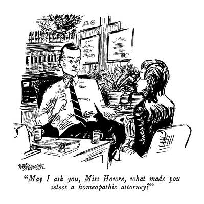 Natural Drawing - May I Ask by William Hamilton