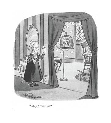 Lover Drawing - May I Come In? by Lawrence Reynolds