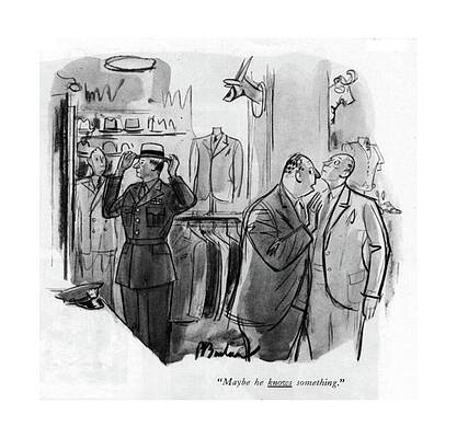 Combat Drawing - Maybe He Knows Something by Perry Barlow