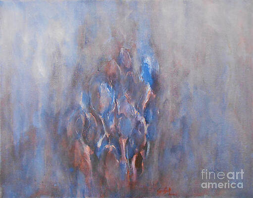 Minimalist Wall Art featuring the painting Melancholy by Jane See