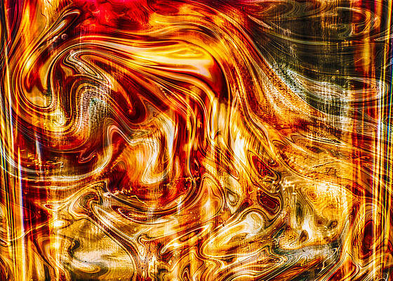 Wall Art featuring the painting Melting Gold by Omaste Witkowski