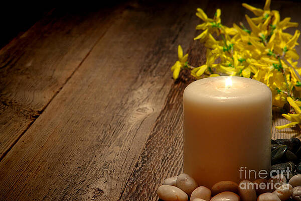 Wall Art featuring the photograph Memorial Candle by Olivier Le Queinec