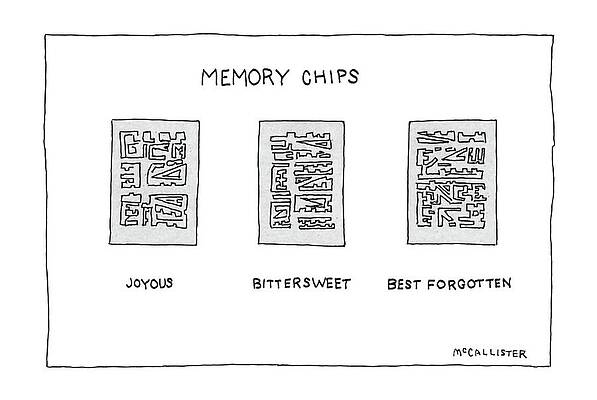 Memory Wall Art featuring the drawing Memory Chips by Richard McCallister